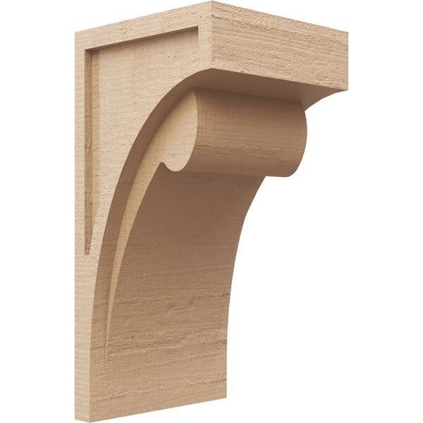 Ekena Millwork 10"W x 10"D x 20"H Wide Viola Rough Cedar Woodgrain TimberThane Corbel, Primed Tan CORUR10X10X20VIORCPR - main